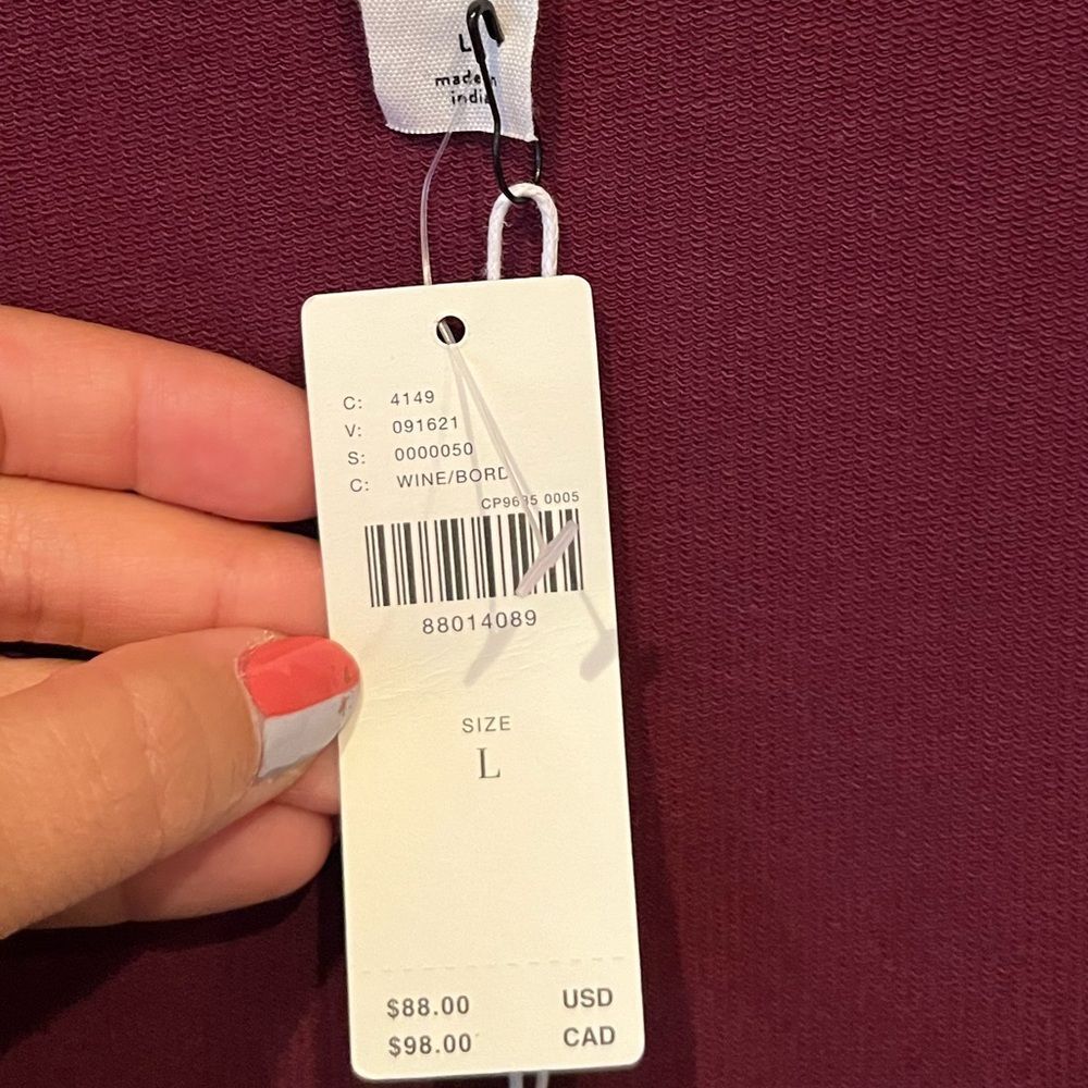 Nwt Daily Practice Anthropologie Sleeveless Square-Neck Mini Dress Wine Maroon - Picture 6 of 6